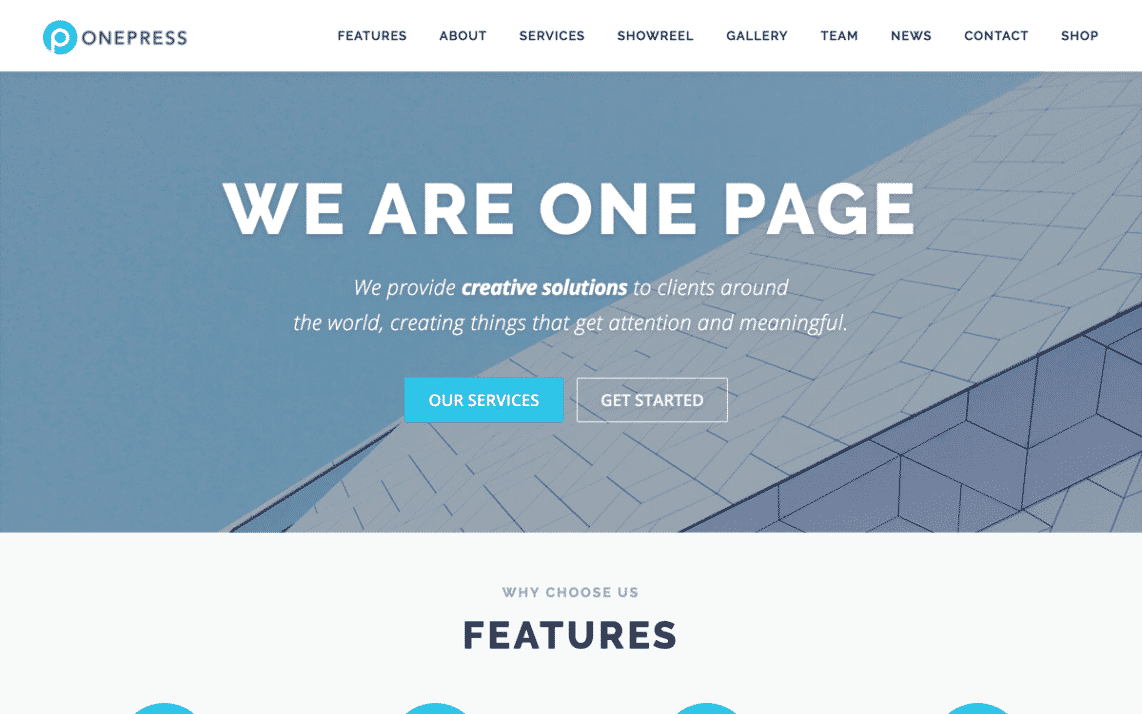 Screenshot on OnePress